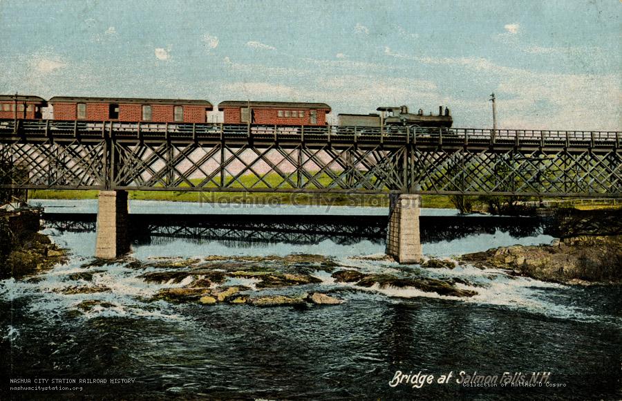 Postcard: Bridge at Salmon Falls, N.H.